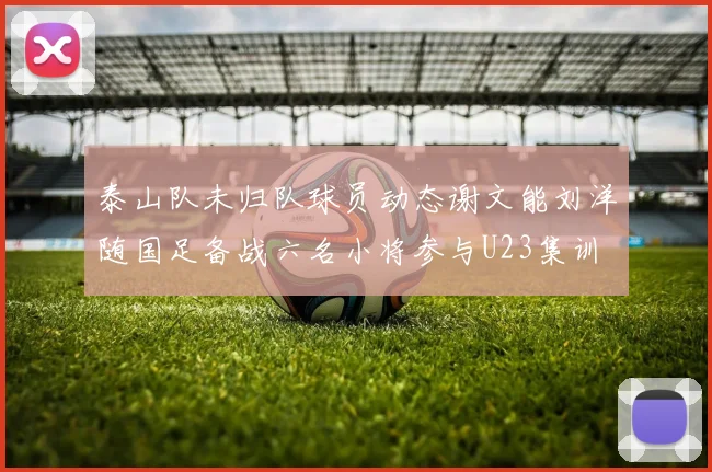 泰山队未归队球员动态谢文能刘洋随国足备战六名小将参与U23集训